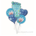 Individuell gepackte Folienballons 5pcs Crown Ballon Alles Gute zum Geburtstag 4 PCs 18 -Zoll -Ballon für Babyparty -Party -Dekoration